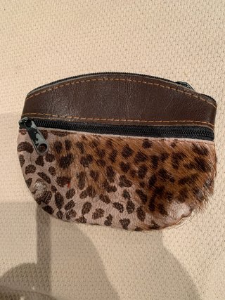 Monedero Piel Estampado Leopardo