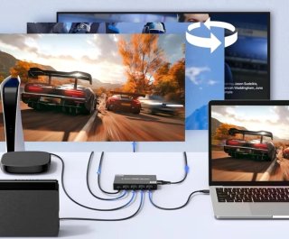 Conmutador HDTV 4 en 1 de salida Ultra HD 4K