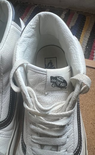 Zapatillas VANS Caña Alta Cuero Blancas Talla 44.5