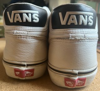 Zapatillas VANS Caña Alta Cuero Blancas Talla 44.5