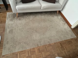 Alfombra Estilo Vintage Beige y Gris 226x160