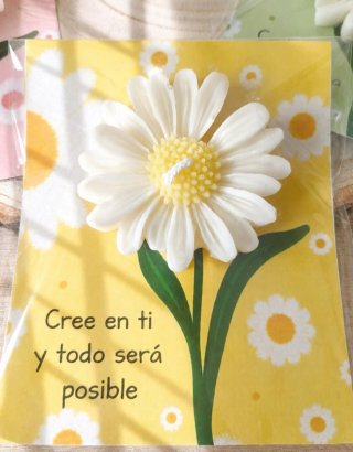 Lote de 10 Velas con Forma de Margarita
