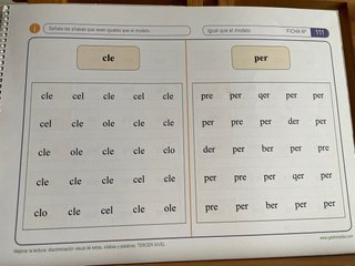 Mejorar la lectura : discriminar letras, sílaba...