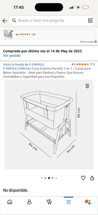 Cuna de colecho portátil P PARVULÍ