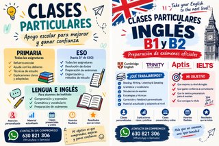 Clases Particulares Primaria Eso e Ingles (B1,B2)