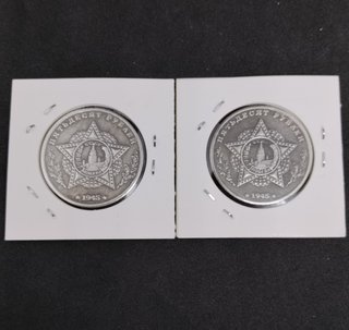 🇷🇺 2 MONEDAS DE TANQUES RUSOS 1945 LTP Y LTTB