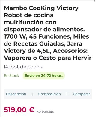Robot de Cocina Cecotec Mambo Chefcrown
