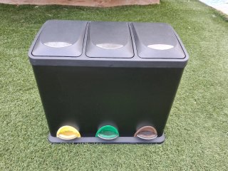 Cubo de Basura Triple para Reciclaje
