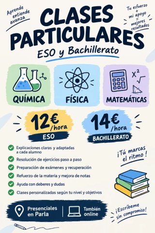 Clases particulares ESO y Bachillerato Ciencias