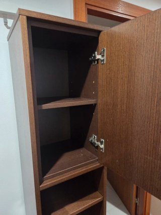 Mueble columna de baño madera