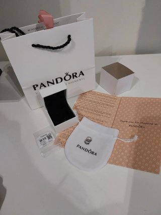 Pendientes de Aro Pandora Plata y Aguamarina