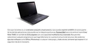 Ordenador Portátil i5 Packard Bell EasyNote TK85