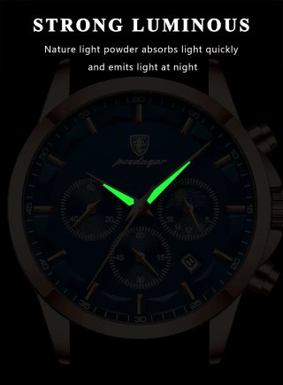 Reloj Poedagar Hombre Azul y Plateado