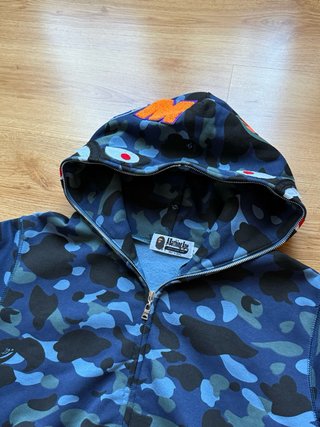 Sharkhoodie Blue Camo Streetwear Y2K Vibes