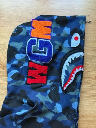 Sharkhoodie Blue Camo Streetwear Y2K Vibes
