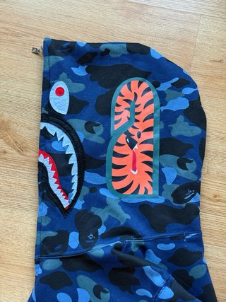 Sharkhoodie Blue Camo Streetwear Y2K Vibes