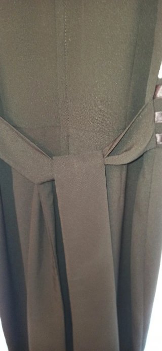 Vestido de Invitada Marrón y Beige
