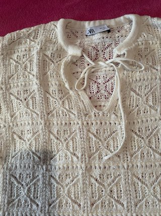 Jersey Calado Zara Crudo Talla S muy grande