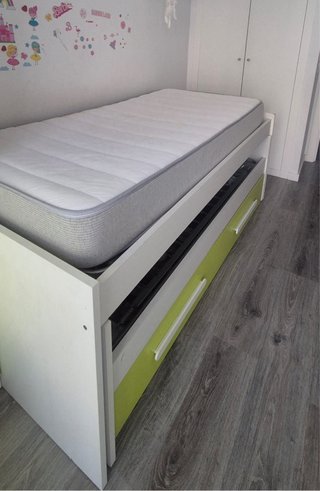 Cama nido con 1 colchón