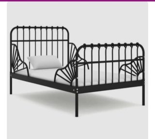 Cama de Metal Negra 1,30m