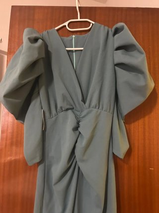 Vestido mujer verde azulado
