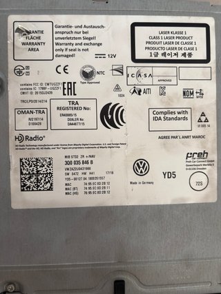 Pantalla Navegación MIB2 VW Touran