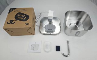 Fuente de Agua para Gatos de Acero Inoxidable