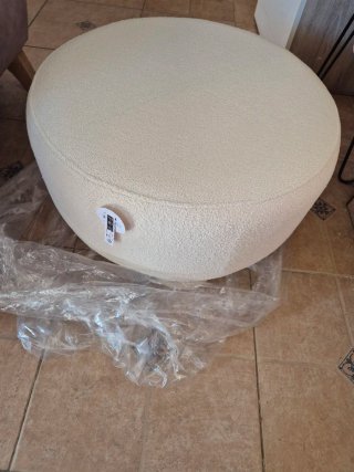Puf asiento Maisons du Monde blanco