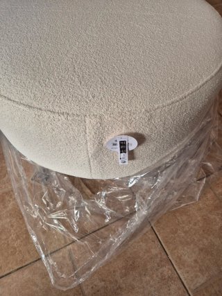 Puf asiento Maisons du Monde blanco