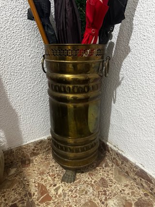 Paragüero Dorado Vintage Años 70