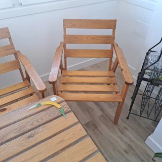 Conjunto terraza cristal y madera