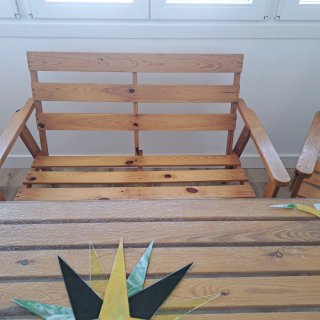Conjunto terraza cristal y madera