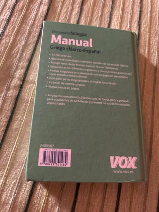 Manual griego clásico-español diccionario bilin...