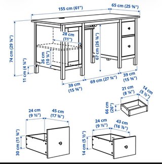 Escritorio Ikea Hemnes Blanco