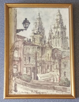 Lámina reproducción acuarela Plaza Inmaculada
