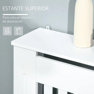Cubre Radiador MDF 78x81cm con Estante Blanco