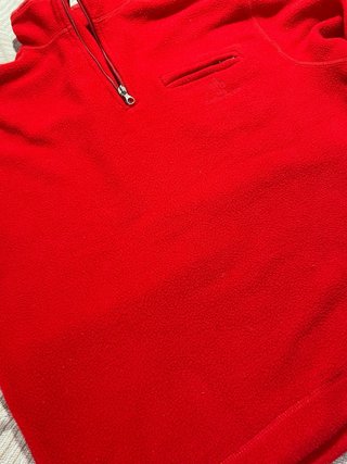 Sudadera Roja Moncler Talla S Media Cremallera