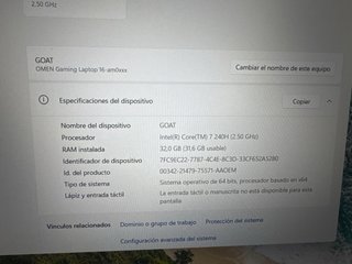HP Omen 16 Gaming Laptop i7-240H 32GB RAM 1TB