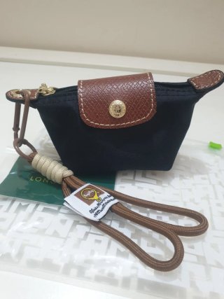Monedero Longchamp Negro y Marrón