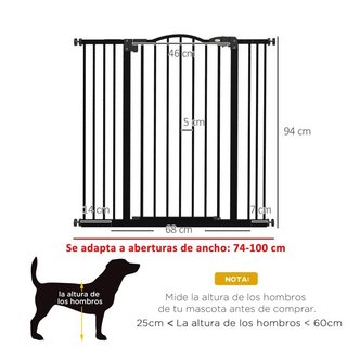 Barrera Perros Ajustable 76-104cm 2 Extensiones