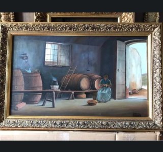 Quadro a Olio Scena Tradizionale
