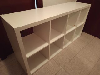 Estantería Blanca de 8 Huecos