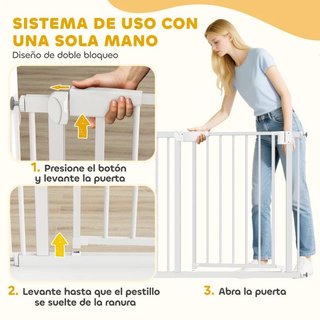 PawHut Barrera de Seguridad para Niños y Perros An