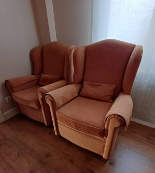 Pareja de Sillones Orejeros Vintage