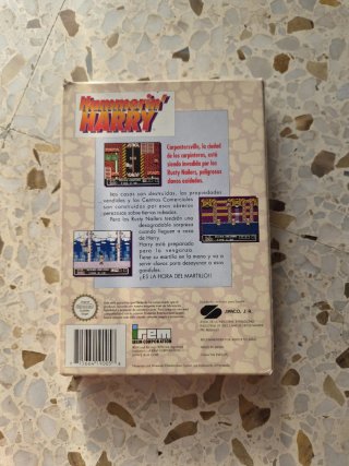 Caja y libreto Hammerin' Harry NES
