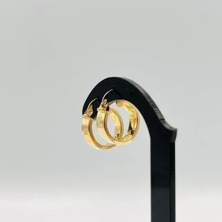 Pendientes Aro Tornillo Oro 18K