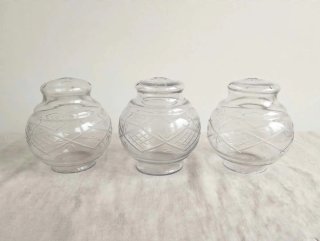 Tulipas de cristal antiguas (3 unidades)
