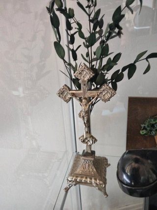 Lámpara de aceite antigua de cristal