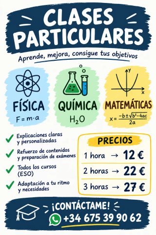 Clases particulares de ciencias.