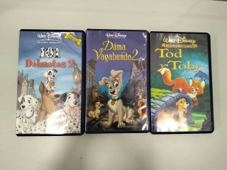 Lote 3 Películas VHS Disney Mascotas